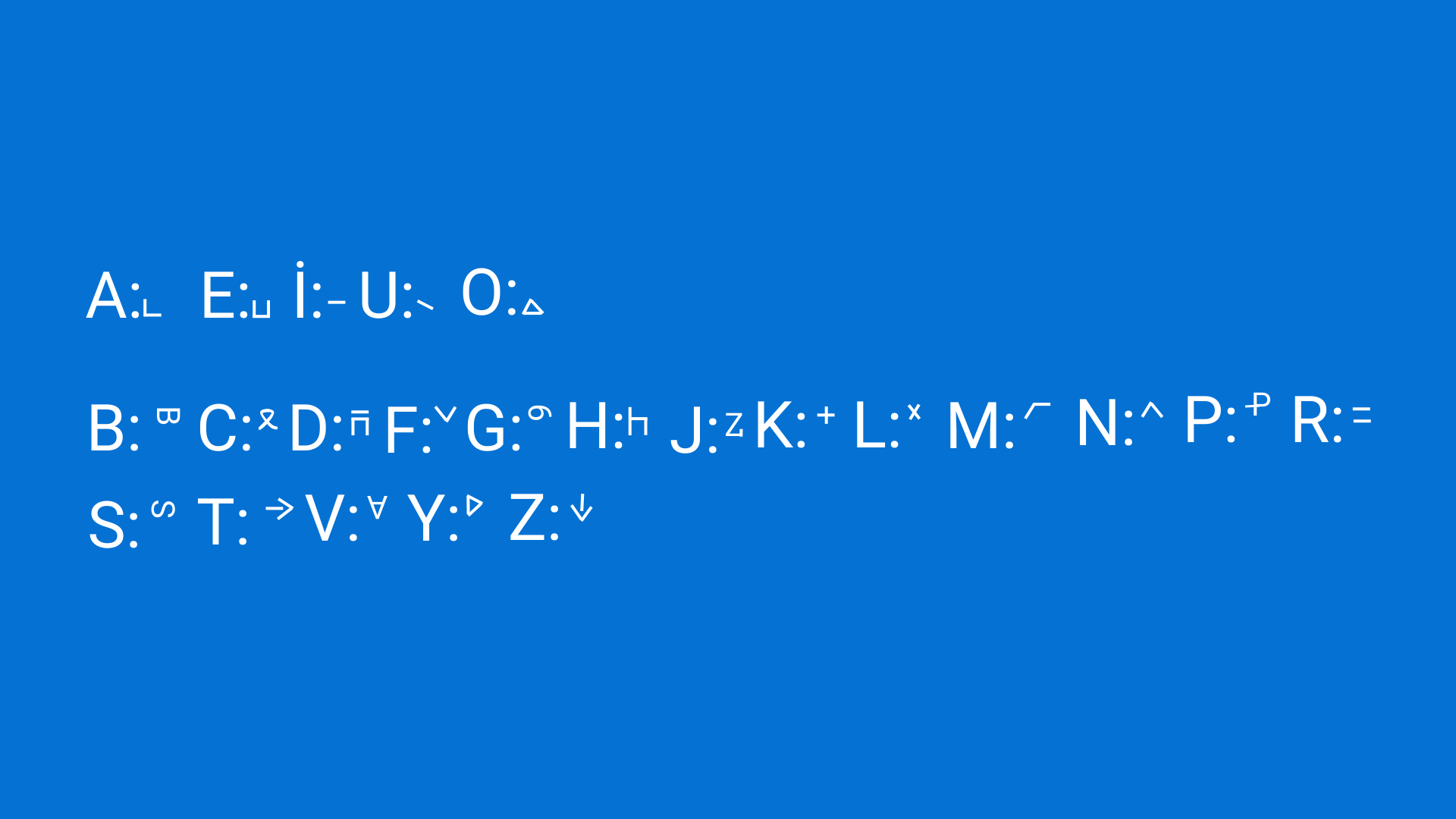 Akiyoka Alfabesinden bir görüntü