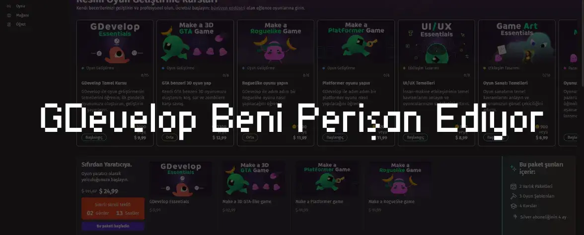 GDevelop Beni Perişan Ediyor Kapak Görseli