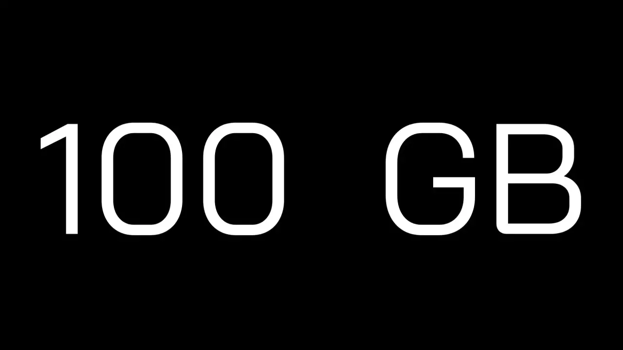 100 GB Yazısı