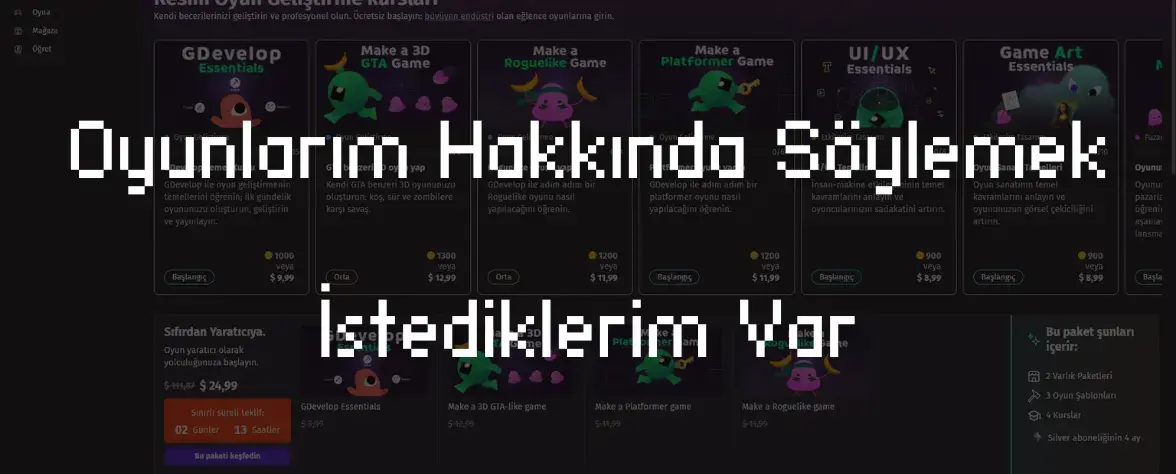 Oyunlarım Hakkında Söylemek İstediklerim Var Kapak Görseli