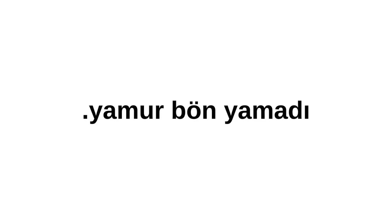 .yamur bön yamadı