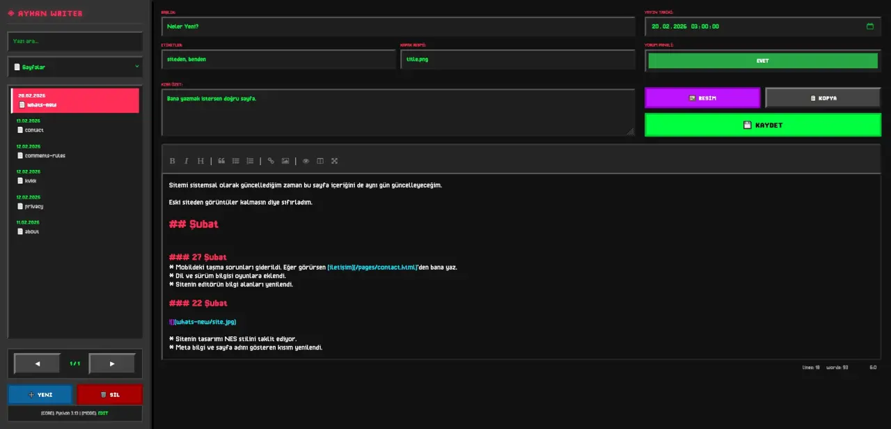 Sitenin Editöründen Görüntü